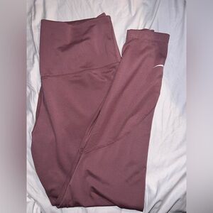 Women’s NikeMauve Performance Leggings with White Swoosh